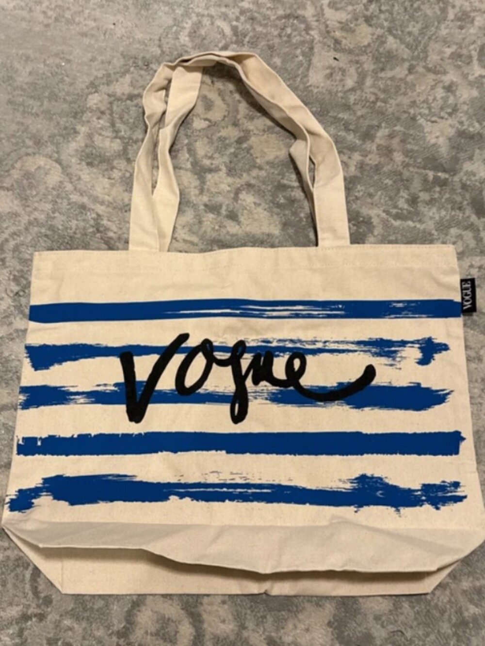 Vogue Striped Canvas Tote